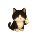 [アレンジ用]まったりハチワレにゃんこ（個別スタンプ：7）