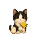 [アレンジ用]まったりハチワレにゃんこ（個別スタンプ：8）