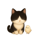 [アレンジ用]まったりハチワレにゃんこ（個別スタンプ：12）