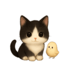 [アレンジ用]まったりハチワレにゃんこ（個別スタンプ：15）