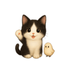 [アレンジ用]まったりハチワレにゃんこ（個別スタンプ：16）