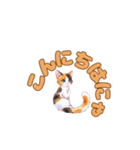 ねこのゆるゆるごあいさつ（個別スタンプ：4）
