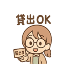 しおりの図書館おしごと（個別スタンプ：35）