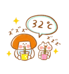 《猛暑の夏♡ほんわか言葉》ハナチャンと猫（個別スタンプ：15）