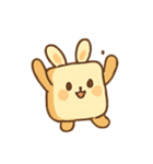 トーストうさぎほかほか（個別スタンプ：1）