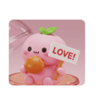パンを食べたい桜餅ちゃん(四角型)（個別スタンプ：1）