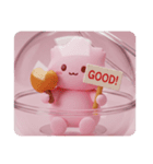 パンを食べたい桜餅ちゃん(四角型)（個別スタンプ：2）