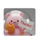 パンを食べたい桜餅ちゃん(四角型)（個別スタンプ：5）