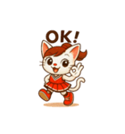 チアガール ねこ（個別スタンプ：3）