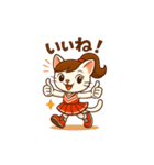 チアガール ねこ（個別スタンプ：5）