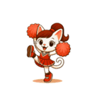 チアガール ねこ（個別スタンプ：18）