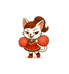 チアガール ねこ（個別スタンプ：20）