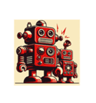 [アレンジ用]昭和レトロな赤いロボット（個別スタンプ：12）