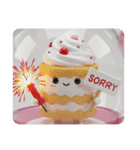 花火ホイップクリームケーキ(四角型)（個別スタンプ：2）