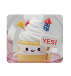 花火ホイップクリームケーキ(四角型)（個別スタンプ：6）