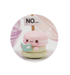 絵本で勉強中のマカロンちゃん(丸型)（個別スタンプ：3）