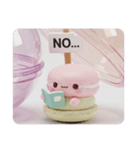 絵本で勉強中のマカロンちゃん(四角型)（個別スタンプ：3）