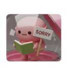 絵本で勉強中のマカロンちゃん(四角型)（個別スタンプ：7）