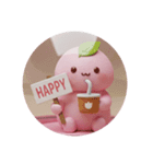 桜餅ちゃんティータイムカプセルトイ(丸型)（個別スタンプ：1）