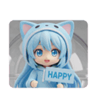 猫耳フードパーカーみなみちゃん（個別スタンプ：1）