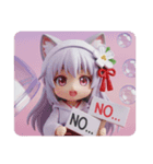 猫耳フードパーカーみなみちゃん（個別スタンプ：6）