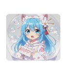 猫耳フードパーカーみなみちゃん（個別スタンプ：7）