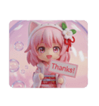 猫耳フードパーカーみなみちゃん（個別スタンプ：8）