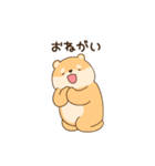 大好きな彼女(妻)に嫉妬する柴犬柄のクマ（個別スタンプ：32）
