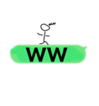 メッセージの上に棒人間（個別スタンプ：8）