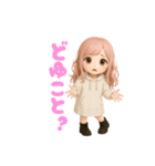 毎日使える♡白パーカーピンク髪ちゃん。（個別スタンプ：19）