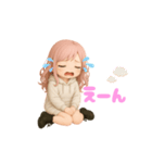 毎日使える♡白パーカーピンク髪ちゃん。（個別スタンプ：22）