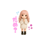 毎日使える♡白パーカーピンク髪ちゃん。（個別スタンプ：30）