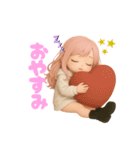 毎日使える♡白パーカーピンク髪ちゃん。（個別スタンプ：31）