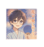 黒髪メガネ男子。やさしい日常（個別スタンプ：26）