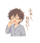 黒髪メガネ男子。やさしい日常（個別スタンプ：38）