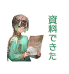 アオザイ女子のお仕事がんばる（個別スタンプ：5）