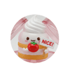 トマトホイップクリームケーキちゃん(丸型)（個別スタンプ：1）