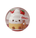 トマトホイップクリームケーキちゃん(丸型)（個別スタンプ：3）