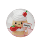 トマトホイップクリームケーキちゃん(丸型)（個別スタンプ：6）