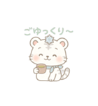 まるっとやさしいホワイトタイガーしらたま（個別スタンプ：37）