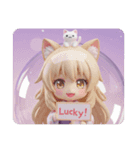 ねこのせ精霊みなみちゃんカプセルトイ（個別スタンプ：4）