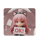 ねこのせ精霊みなみちゃんカプセルトイ（個別スタンプ：5）