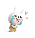 mottoの3Dうるうるうさぎ♡毎日（個別スタンプ：12）