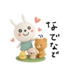 mottoの3Dうるうるうさぎ♡毎日（個別スタンプ：21）