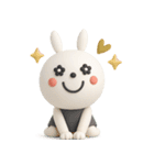 mottoの3Dうるうるうさぎ♡毎日（個別スタンプ：23）