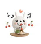 mottoの3Dうるうるうさぎ♡毎日（個別スタンプ：30）