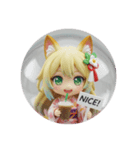 ちいみなアイスコーヒー(丸型)（個別スタンプ：1）