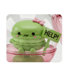 抹茶マカロンちゃん(四角型)（個別スタンプ：5）