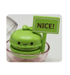 抹茶マカロンちゃん(四角型)（個別スタンプ：6）