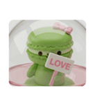抹茶マカロンちゃん(四角型)（個別スタンプ：7）